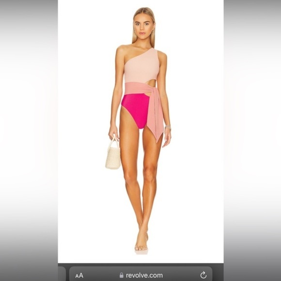Carlie One Piece in Rouge Color Block • Size Medium •NWT - Picture 4 of 6